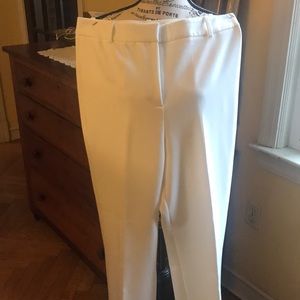 NWT Zara white flat front dress pants